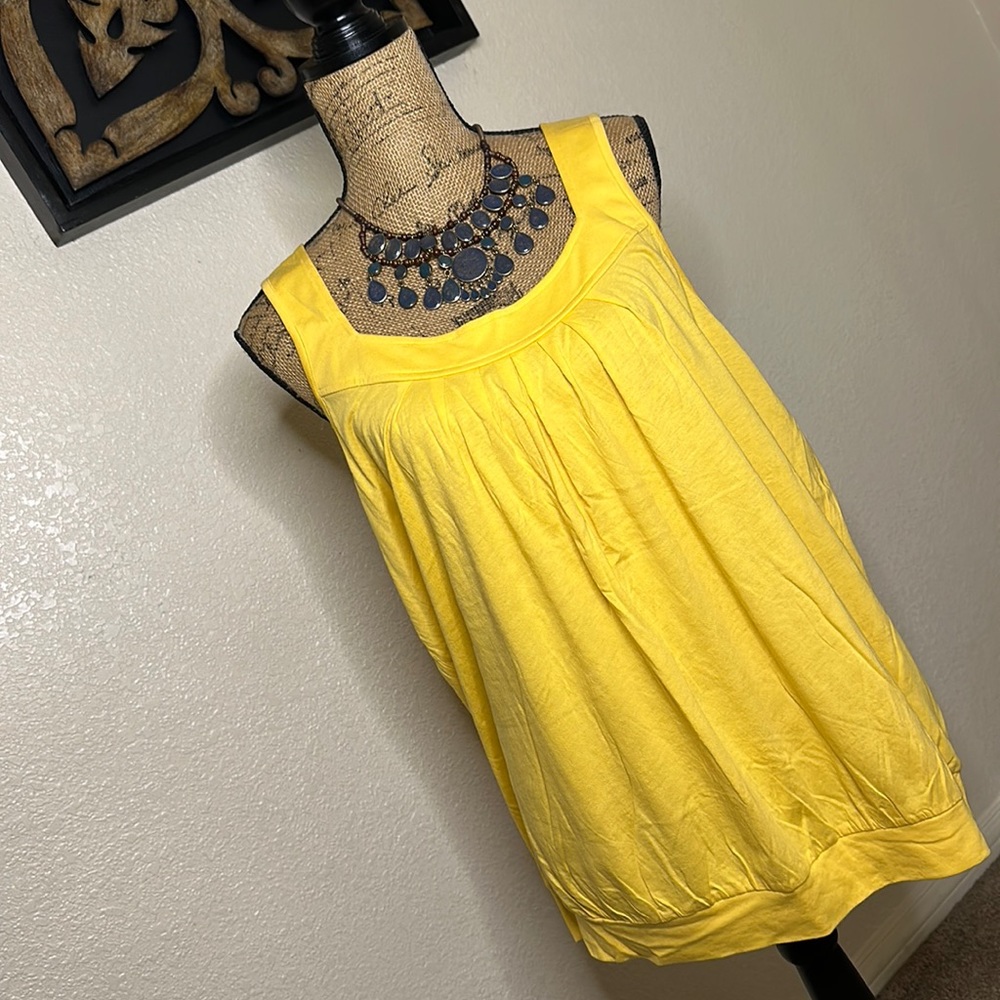 Cato Yellow-Gold Bloused Tank ☀️🌼